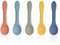 5 Stück Kleinkind Besteck Löffel Set zum Füttern, Baby Entwöhnungslöffel, Kleinkind Fütterungslöffel, Silikon Kinderbesteck, Silikon Fütterung Set, Breilöffel, für Babys und Kleinkinder ab 6 Monaten