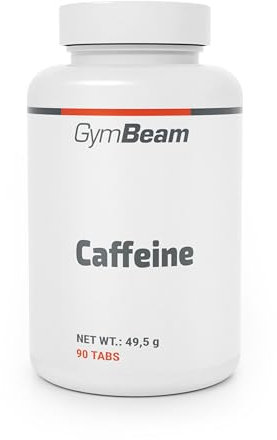 GymBeam Koffein Tabletten - Leistungsstarkes Nahrungsergänzungsmittel, Koffein-Kapseln für Energie, Wachheit und Konzentration, Koffeintabletten für Sportler, Führungskräfte und Studenten (90 Tab)