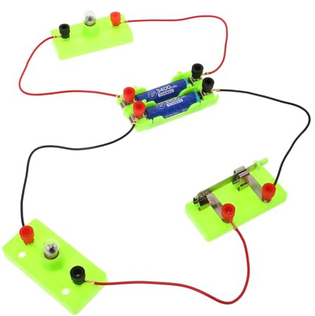 KONTONTY Kit de Circuitos Eléctricos Educativo para Escuelas Experimentos Básicos de Electricidad Juego de Construcción de Circuitos para Material Didáctico Seguro y Adaptable