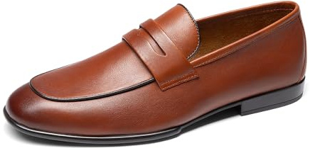 Bruno Marc Men's Classic Penny Loafers Leather Dress Shoes Comfort Lightweight Slip-on Shoe,Size 12,Brown,SBLS26003M