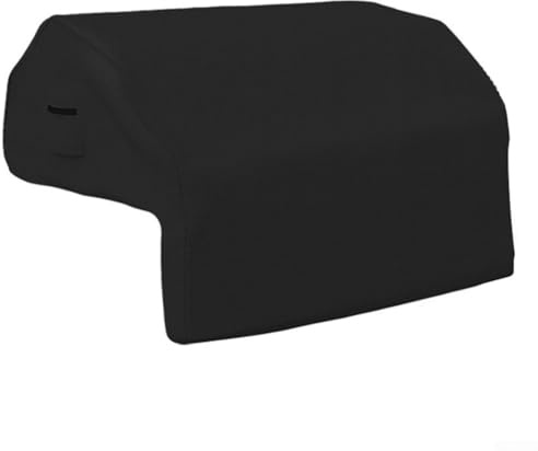 Cubierta para parrilla de barbacoa integrada 210D tela Oxford impermeable negro polvo para barbacoa al aire libre con parte inferior elástica (57 x 27 x 26 pulgadas)