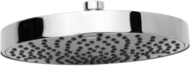 Soffione Doccia Tondo Ø 200 mm, Made in Italy | Soffione Anticalcare ad Alta Pressione | Effetto Pioggia Rilassante | Finitura Cromata Lucida | Attacco Snodato Universale | Installazione Facile
