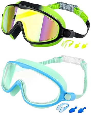 Anti-Fog UV Protection Glasses Eyewear Kids Swim Goggles | Swim Goggles Kids Pool Glasses Boys Pool Beach Summer Diving Snorkeling