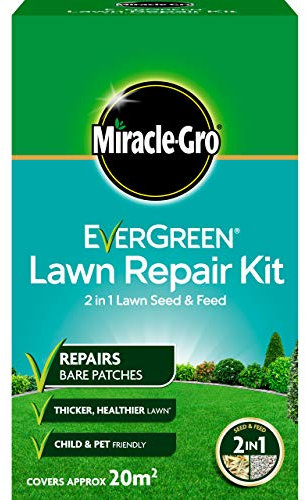Miracle-Gro EverGreen Lawn Repair Kit 1 kg - 20 m2, 2 in 1 Lawn Seed & Feed