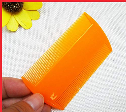 A1SONIC® Pettine per la rilevazione dei pidocchi e dei pidocchi, per rimuovere lendini, pidocchi e pulci e uova (arancione)