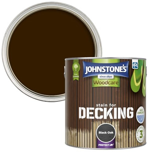 Johnstone's Woodcare, Stain for Decking, Black Oak, 2.5L