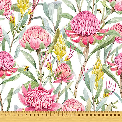 HEKO PANELS Stoff Oxford Wasserdichte Meterware CanvasPolyester Stoff Zum Nähen Nähstoffe Möbelstoffe Dekostoffe Handwerken Wasserabweisend Blickdicht Blumen Bunt 100 x 155 cm