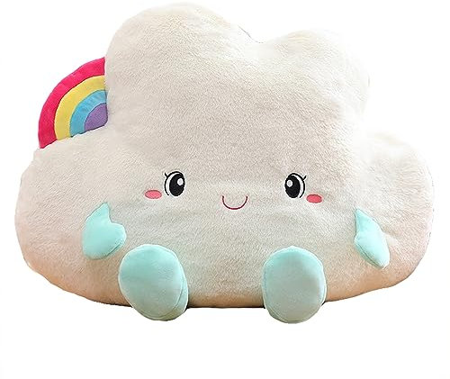 CULASIGN Zierkissen, Kuschelkissen in Wolken Form, Wolken Dekokissen Kuschlig Flauschig kinderkissen für Kinder Sofa-Rückenkissen, Kinderzimmer Zimmer, Hausdekoration (Weiß)