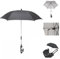 Moni Kinderwagenschirm, Sonnenschirm, universal, Durchmesser 80 cm, UV-Schutz, Farbe:schwarz
