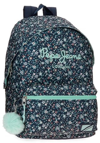 Pepe Jeans Alenka Mochila Escolar Azul 31x42x17,5 cms Poliéster 22,79L by Joumma Bags