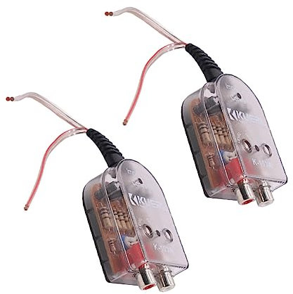 KICHOUSE 2 Pezzi convertitore audio stereo auto stereo per auto altoparlante adattatore da alto a basso per veicolo forniture audio per veicoli adattatore di del veicolo rame