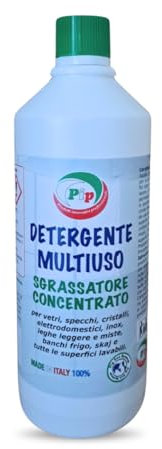 PIP Detergente Multiuso Sgrassatore Concentrato 1 Litro pari a 20 Litri Detergente Pronto Uso Professionale Haccp Universale
