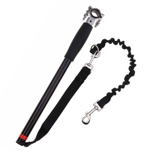 NUOBESTY Correa Manos Libres para Perros Desmontable de Acero Inoxidable, Cuerda de Tracción Larga para Pasear y Entrenar Mascotas, Soporte Resistente para Bicicleta, Uso Seguro y Cómodo