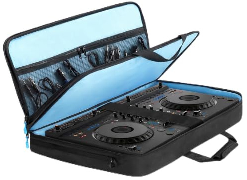 SUNDOY DJ Controller-väska, vadderad Gig Bag för DJ-kontroller, bärväska för olika märken och modeller, svart, 73x41x15-CM, ddj väska med laptop fack