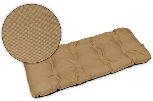 SuperKissen24. Sitzkissen Bankkissen Bankauflage für Gartenbank - 120x50 cm - Outdoor und Indoor - Beige