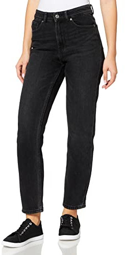 ONLY Damen Onlemily Life Hw Str Ank Dnm Nas997 Noos Jeans, Black Denim, 27W / 32L EU