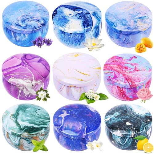 Duftkerzen Geschenkset für Frauen, 9 X 80g Duftkerzen Weihnachten Teelichter Kerzen Set - 180 Lange Brenndauer Duft Candle Natürliche Sojawachs Weihnachten Geschenk für Mama,Freundin