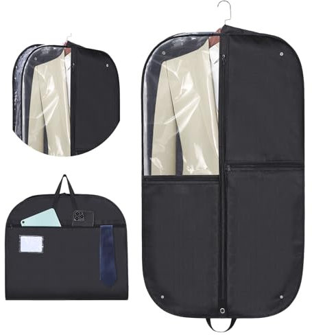 Livdouyu Kleidersack,Anzugtasche 110x60x10cm Atmungsaktive Faltbar Anzugtasche mit Reißverschluss Wasser Staubdichter Kleidersäcke für Aufbewahrung&Reisen