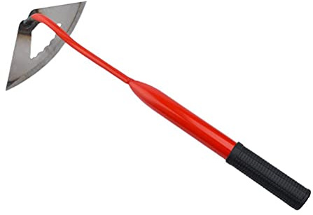 Aramox Zappa in Acciaio, Zappa in Acciaio Strumento Portatile per Diserbo per Il Giardinaggio Terreno in Acciaio per Piantare Zappa Attrezzo da Giardino (Grande)