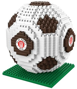 FOCO Offizielles Lizenzprodukt FC St Pauli BRXLZ-Steine 3D-Fußball BAU-Set 12+ yo