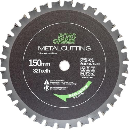 Echo Corner 150mm Metal Cutting Saw Blade with 32-Teeth 10mm-Bore (150x10 Metal Cutting)