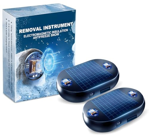 2 x Car De-Icer Mini Heater Portable Kinetic Molecular Heater Molecular Interference Frost Protection Snow Removal Tool Car Snow Removal Car De-Icer Electromagnetic Anti-Frost 2 Pieces