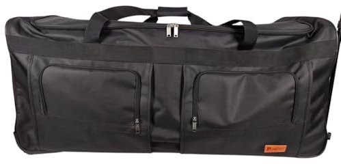 HEYO Resväska med hjul stor XXL 100 x 39 x 41 cm vagn – robust rullväska, mjukt bagage perfekt för resor 160 l teleskophandtag, svart, 100x39x41 cm, Mjuk vagn, resväska med hjul