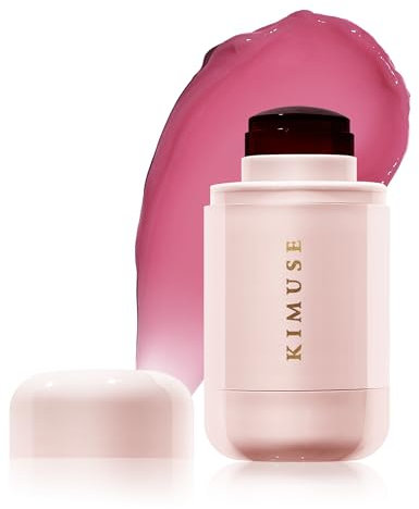 KIMUSE Jelly Cheek & Lip Tint, Colorete Acuarela, Maquillaje Multiusos, Tinte para Mejillas, Labios y Ojos, Ligero, Color Translúcido y Acumulable, Fórmula Vegana, Cruelty-Free