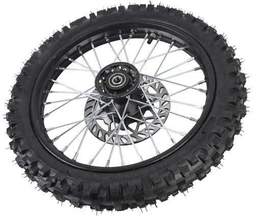 Ensemble de Roues Avant de Vélo de 14 Pouces de 14 Pouces Amélioration des Performances Premium Compatible avec 125 140 150 Pit Dirt Bike Front Rims 60/100-14 2,5-14 Pneu
