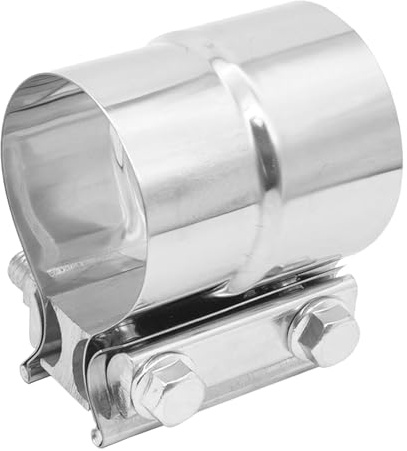 Krtopo Abrazadera para Tubo de Escape - Abrazadera de Junta de Solape de Acero Inoxidable 304 Universal para Sistemas de Escape Silenciadores Convertidores Catalíticos Reductores (57mm a 60mm)
