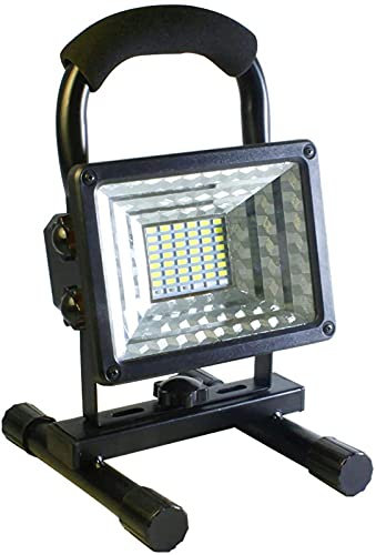 SBCGFY Led Portable Work Light, Rechargeable Security Floodlight, Cordless Remote Control Outdoor Camping Light, Ip65 Waterproof Construction Spotlights, USB Power Bank Emergency Lighting
