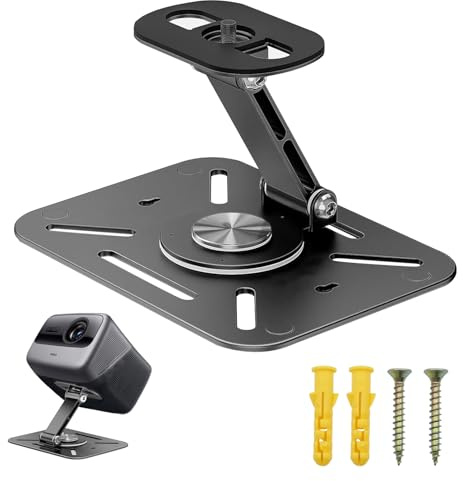 Zyluniy Support de Projecteur de Bureau, Support Mural pour Projecteur Rotatif 360° Multifonction avec Interface Filetée 1/4 de Pouce