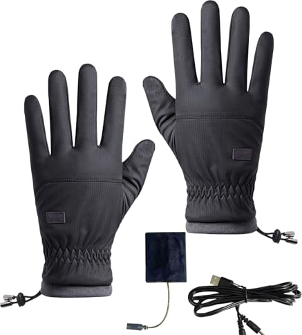 Uppvärmda handskar – varma USB-uppvärmningshandskar handvärmare för män | ergonomiska elektriska vantar för arbete sport snowboard pulka cykling vandring
