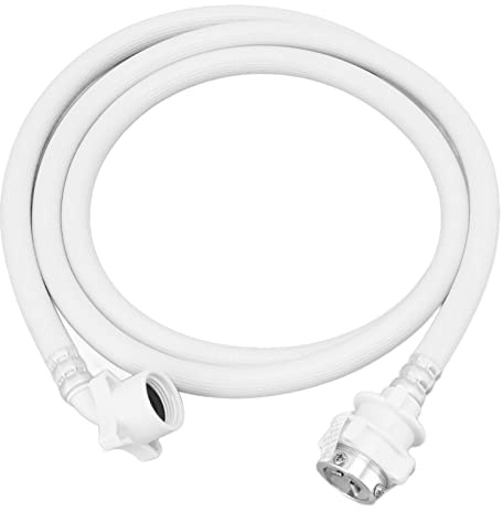Zerodis Tubo di Ingresso per Lavatrice, Tubo in PVC Antiscoppio da 2 M con Connettore in Metallo per Lavatrice Automatica (2m)
