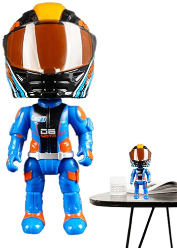 Générique Jouet De Motard – Figurine d'action De 12 Cm, De Collection en, Articulations Mobiles | Figurine De Cavalier De Moto Transformation Déformable Version Q, Cadeau De Fête d'anniversaire E