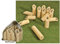 Spetebo Finn Kubb Wurfspiel - Holz Spiel Geschicklichkeitsspiel Garten Spielzeug Outdoorspiel