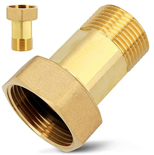 DIAMOND® - Contador de Agua Con Rosca Exterior de 3/4 y 1/2 Pulgadas, Latón, Junta Tórica, Conexión de Rosca, Conector Hexagonal