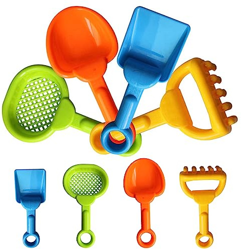 Gukasxi Juego de 8 Palas de Arena para niños, de plástico, para Playa, para Jugar al Aire Libre en Verano (Color Aleatorio)