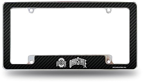 Rico Industries NCAA Ohio State Buckeyes - Marco de matrícula para Coche, camión o SUV (30,5 x 15,2 cm), Color Cromado