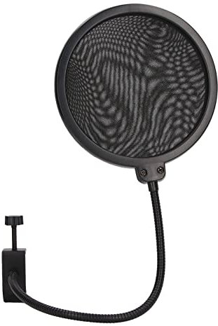 ciciglow Professional Microphone Pop Filter Shield, Dual Layered Wind Pop Screen with 360 Degree lexible Gooseneck Stabilizing Arm for Recording, Karaoke, Live Broadcast