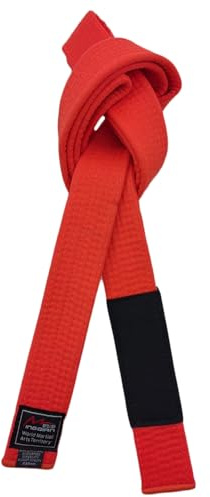 Cintura brasiliana per jiu-jitsu giovanile con sistema di grado BJJ sotto i 16 anni, larghezza 4 cm, per bambini, bianco, grigio, giallo, arancione, verde, Arancione, 240cm