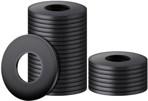 BOUMVID Arandelas Planas M3 x 7 mm, 50 Piezas Arandelas Metálicas Tóricas Arandela Plana Pequeño Negro, Arandelas Negras Metalicas Espaciadoras de Acero al Carbono para Tornillos Sujetadores