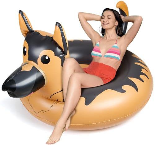MewVeer Spaß-Pool-Schwimmreifen für Erwachsene, Schlauchboot aufblasbares Floß für Kinder, Hundepool-Schwimmring für Strandparty & Schläuche Poolspielzeug Schwimmt für Erwachsene