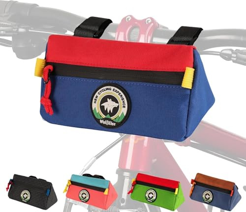 HTU Bike Handlebar Bag Kids Bicycle Front Basket Pack Waterproof Bikes Bag Mountain Bike Small Bicycle Handle Bar Bag for Boys Girls Men Women
