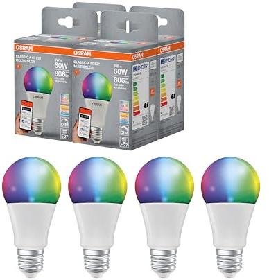 OSRAM SMART+ RGBW, E27 LED-lampa med Matter over Wifi, speciellt utformad