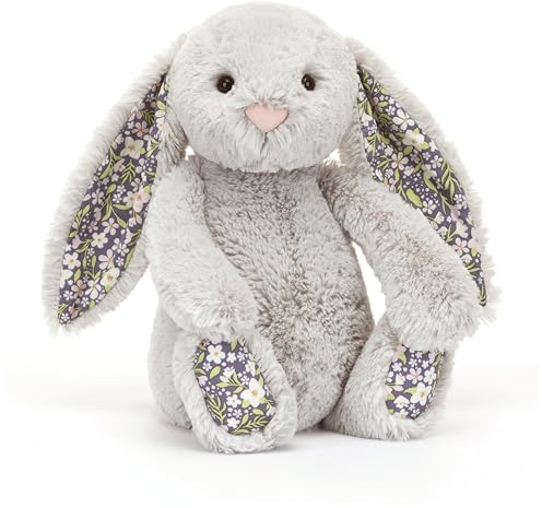 Jellycat Blossom Silver Bunny Bloom Stuffed Animal, Medium