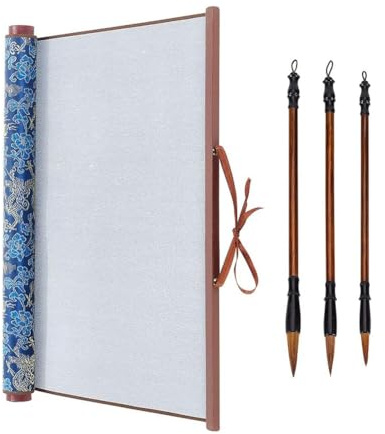 Rastapulz Bläcklöst kinesiskt kalligrafiset, återanvändbart, vattenskrivande magisk dukrulle, traditionell kinesisk kalligrafi-skrivpennor