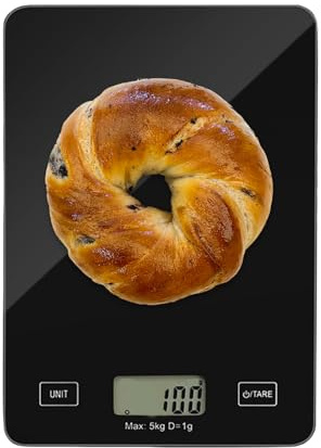 Iouyjiu Báscula Digital de Alimentos | Herramienta de Pesaje para Cocina - Báscula de repostería con pantalla LCD y graduación de 1g de precisión,para hornear, cocinar, hacer recetas, preparar café,