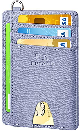 FurArt Credit Card Holder Wallet, Slim RFID Blocking Minimalist Women's Card Wallet