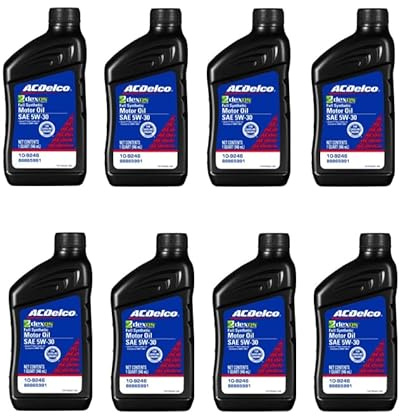 ACDelco 109246 SAE 5W-30 dexos1 Gen 2 Full Synthetic Motor Oil 1 Quart (8 pack)